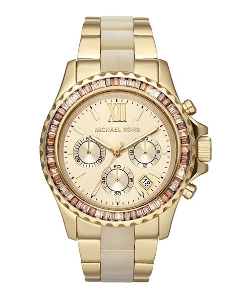 michael kors parker glitz watch golden